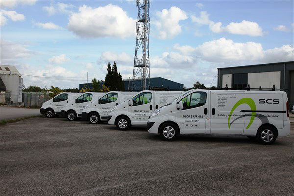 SCS Vans parked
